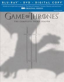 Game of thrones. The complete third season [videorecording] / HBO Entertainment ; producers Chris Newman, Greg Spence ; co-executive producers George R.R. Martin, Guymon Casady, Vince Gerardis, Vanessa Taylor ; executive producers Bernadette Caulfield, Frank Doelger, Carolyn Strauss, David Benioff, D.B. Weiss ; created by David Benioff & D.B. Weiss ; written for television by David Benioff & D.B. Weiss [and three others] ; directed by Daniel Minahan [and five others] ; Television 360 ; Startling Television ; Bighead Littlehead ; a presentation of Home Box Office.